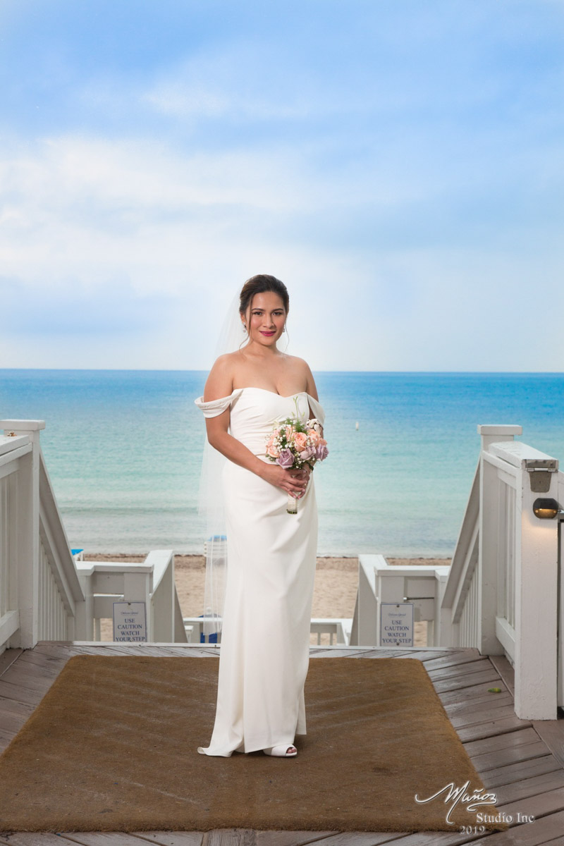 Beach bridal gown